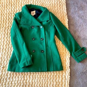 Fun Kelly Green Pea Coat